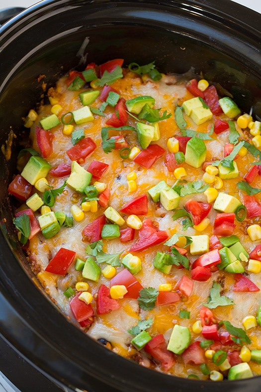Slow Cooker Quinoa Enchilada Bake | Cooking Classy