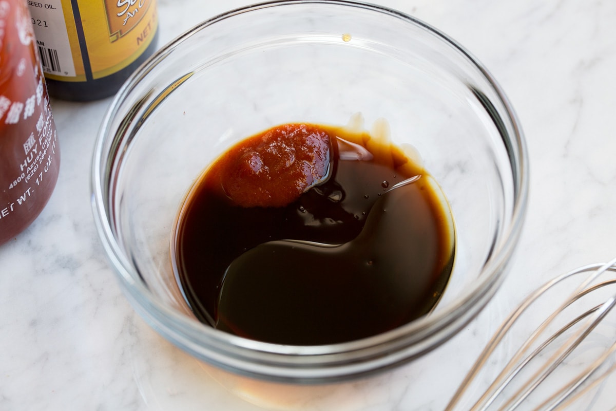 Stir fry sauce mixture for fried rice.